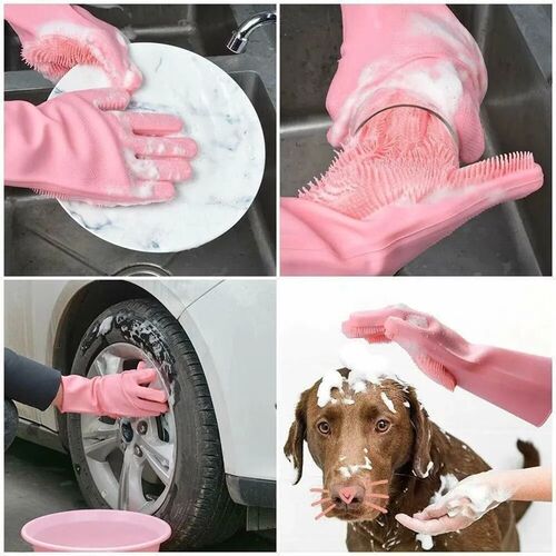 Dishwashing Cleaning Gloves Magic Silicone Rubber Dish Washi