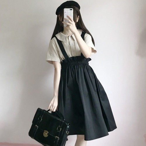 2021 New Spring Autumn Women Skirt Casual Sweet A-line Long