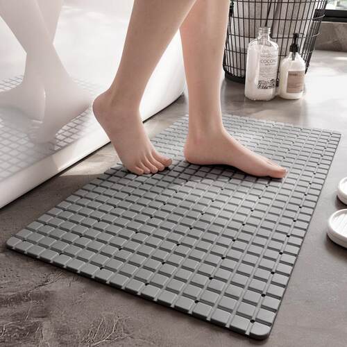 Bathroom non slip floor mat 浴室防滑垫吸盘脚垫环保地垫灰白色