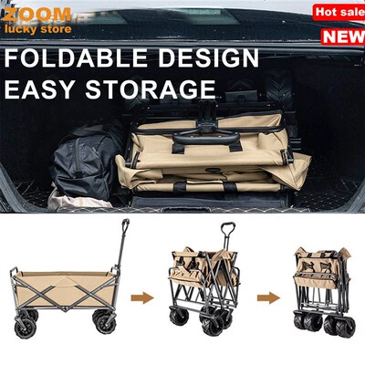 Collapsible Wagon with Wheels,Wagons Carts Foldable Camping