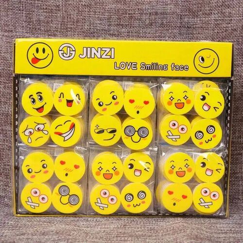 12ps Novelty Kawaii Cartoon Eraser Offie Shool Supplies Draw