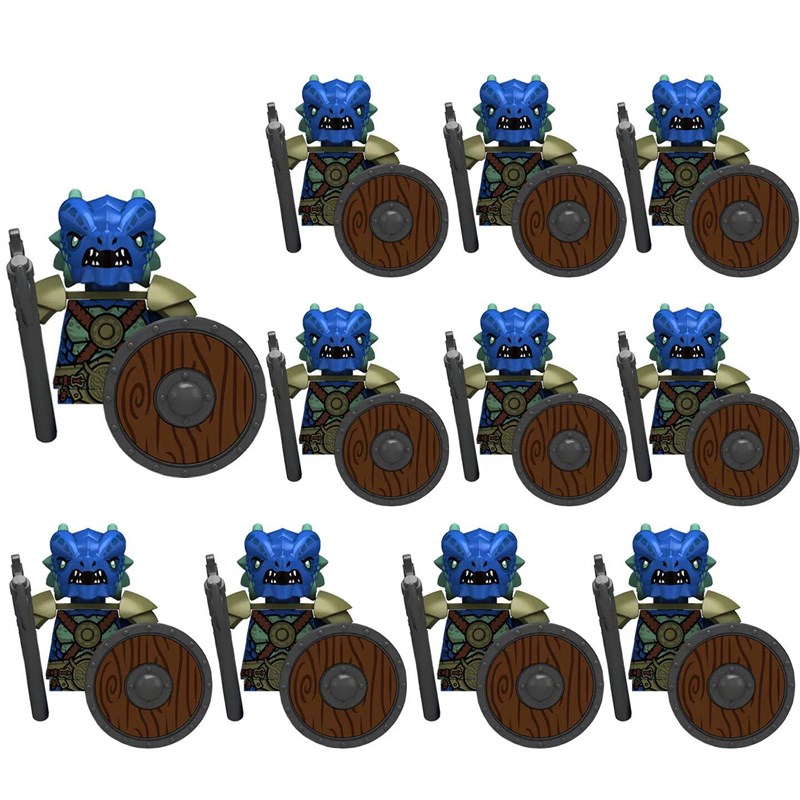 11pcs Medieval Dragon Knights Heavy armor Bricks Assemble Ac图片