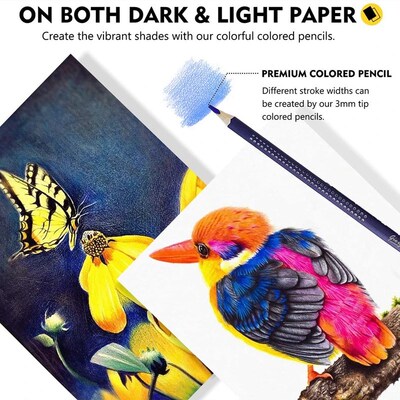 12 /24/36/48/72/120 Colors Set Watercolor Pencils Drawing Sk