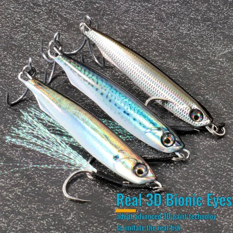 Metal Jig Lure 10g 20 30g 40g Spinner Spoon 3D Eye Color Las图片