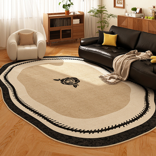 中古风不规则地毯客厅202新款法式复古卧室地毯异形茶几沙发地垫