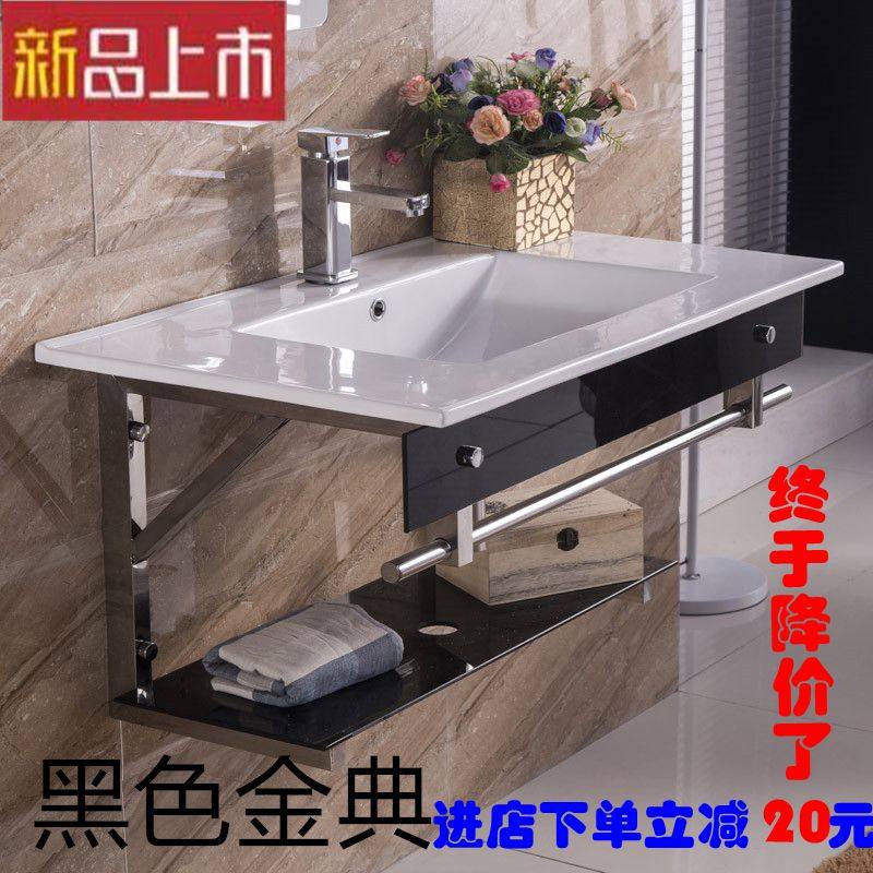 亏本热卖加厚陶瓷洗脸盆一体浴霸壁挂宾馆洗簌台卫生间家用简,家装主材,挂墙式洗脸盆,淘宝优惠券,粉丝福利购,淘宝优惠卷