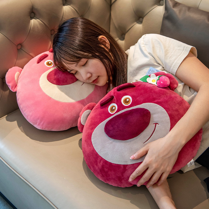 草莓熊抱枕沙发客厅靠背午睡枕靠枕办公室靠背垫宿舍枕头车用女,居家布艺,靠垫/抱枕,淘宝优惠券,粉丝福利购,淘宝优惠卷