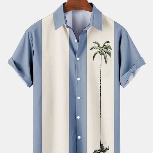 Hawaiian Shirt Men Summer 3d Coconut ree Printed Holiday Sho