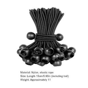 50Pcs Ball Bungee Cords with Elastic String Tarpaulin