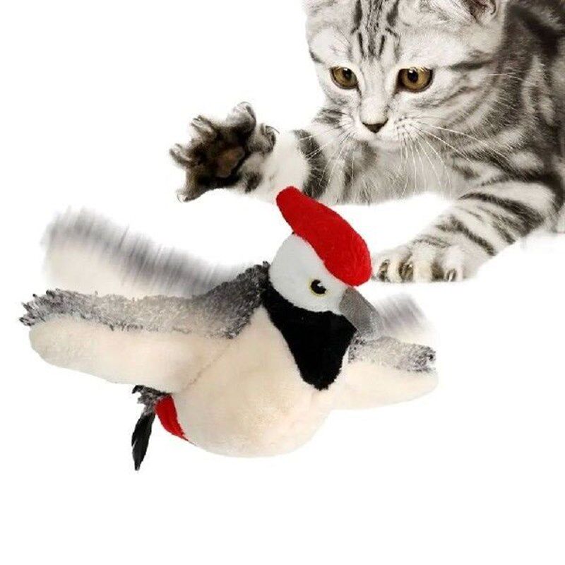Interactive Cat Toys Touch Activated Simulated Chirping