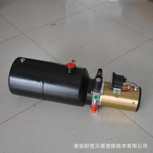 12V2100W电机作用电磁阀-8L油箱环卫车液压动力元