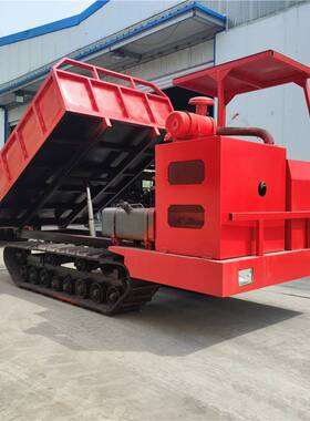 万尊2t履带翻车斗车履带输车田间运搬运GLB移动灵活吊卸方便