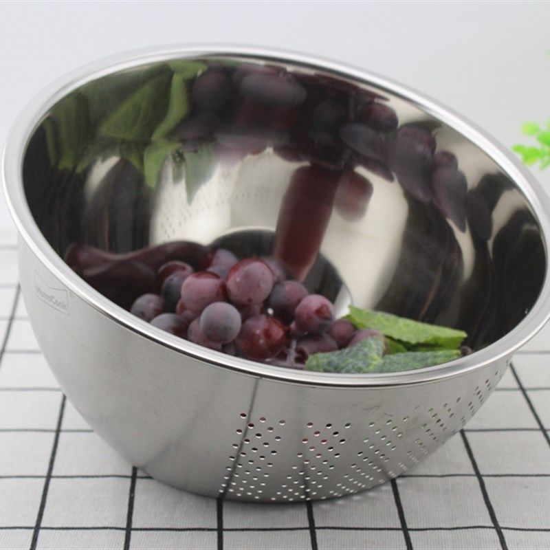 304不锈钢淘米篮子洗米沥滤水篮蔬菜水果篮子筛漏水盆子21/24CM,餐饮具,盆,淘宝优惠券,粉丝福利购,淘宝优惠卷