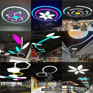 造型吊灯办公室台球室电玩城超市网吧健身房商场店铺公司前台大厅