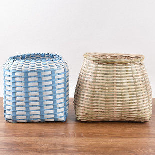 手工竹编竹篓竹青篓箩筐大号采茶叶竹篮舞蹈演出道具小鱼篓竹背篓