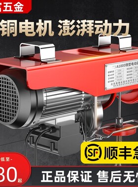 上海沪工技术220v电动葫芦家用小型装修微型卷扬升降遥控起重吊机