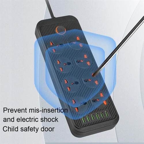 Smart Home Universal Outlet Power Strip With Extension Cable