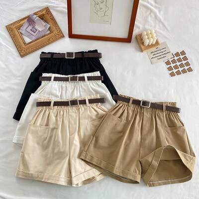 Korean Version Of High-waist Curled Casual Pants For Womens
