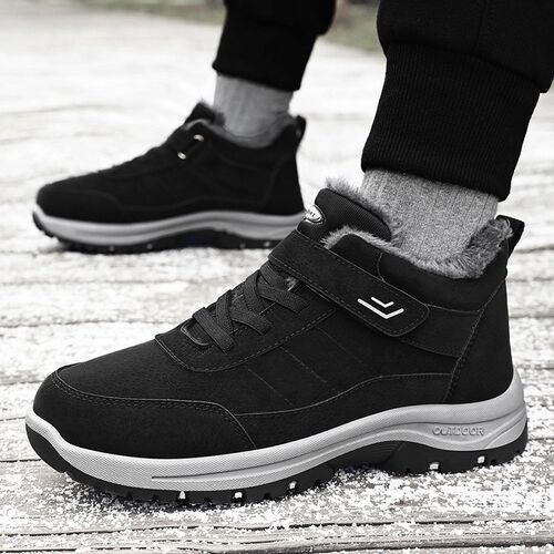 Winter Mens Boots Hightop Snow Boots Thicksoled Casual Shoes