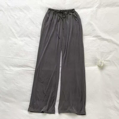 Copper Ammonia Silk Floor-length Wide-leg Pants Womens Summ