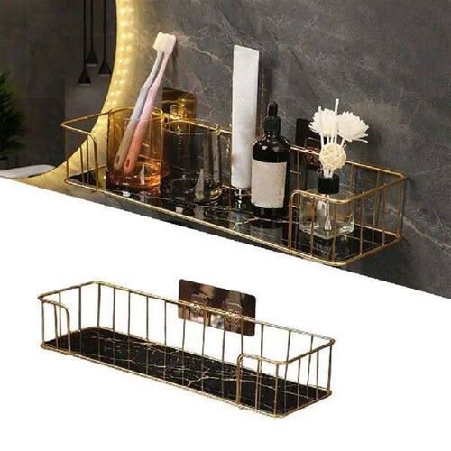Multifunctional Iron Art Wall Mount Bathroom Shelf for