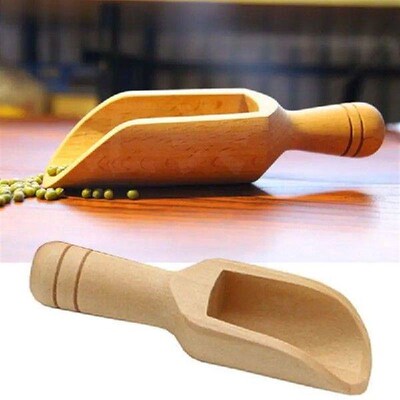 Wooden Handle Small Salt Shovel Teaspoon Coffee Scoops