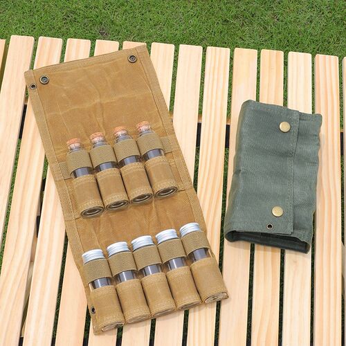 Outdoor Camping Spice Organizer Wax Waterproof BBQ No Bottle