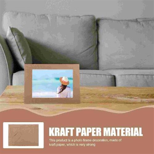 10 Pcs Vintage Kraft Paper Photo Frame DIY Home Decoration