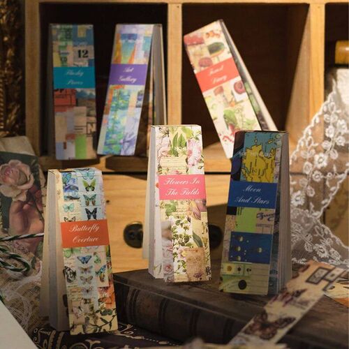 Yoofun 50sheets Vintage Washi Paper er Book butterflies Natu