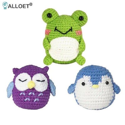 3Pcs Beginner Crochet Kit with Detailed Tutorials Complete