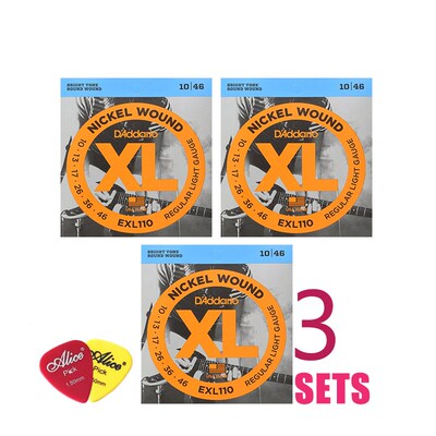 3 Packs Set DAddario EXL110 EXL115 EXL120 EXL130 XL Nic