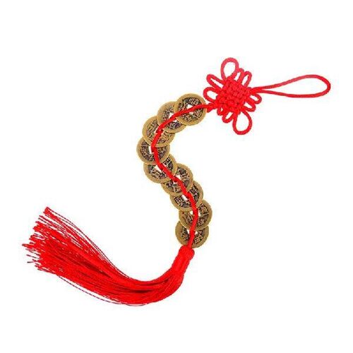 Home Car Hanging String Chinese Feng Shui Lucky Coins Wealth