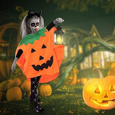Halloween Costume Adult Childrens Pumpkin Makeup Performan