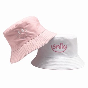 SMILE Bucket Hat Double Sided Bucket Hat Smiling face Unisex