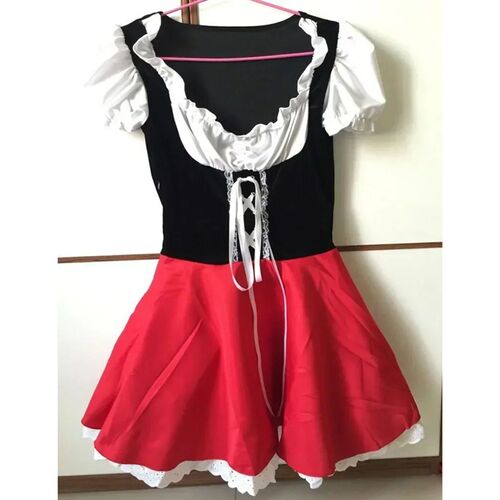 Little Red Riding Hood Costume Cape Dress up Halloween Cospl