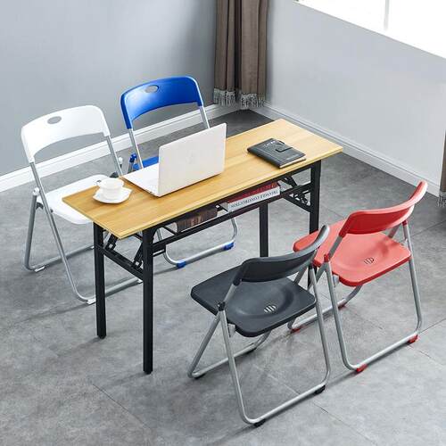 backrest portable folding plastic chair office meeting negot