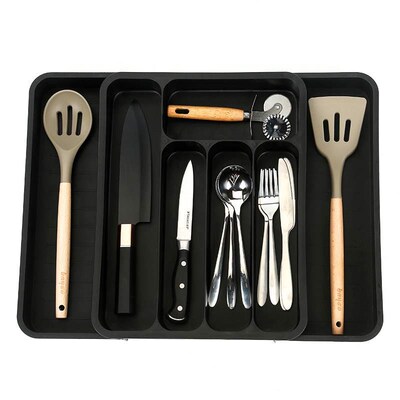 Double drawer storage box, kitchen chopsticks, cutlery, mul