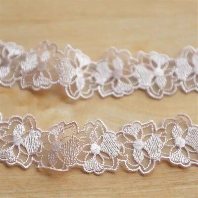 10 Meters Hot Sale Best Price 3.5cm Width Apricot Pink Lace