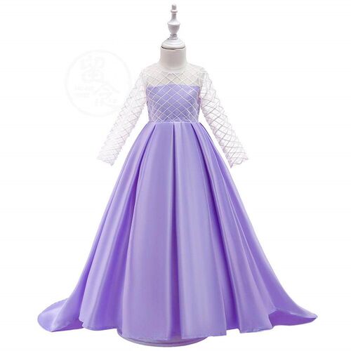 ~Ins Strapless long sleeved dress big bow small tail Princes
