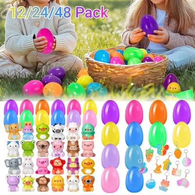 12/24/48 Pack Easter Basket Stuffers with Fidget Toys Surpri