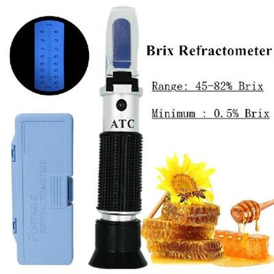 Portable 45-82% Honey Refractometer Sugar Brix Bee