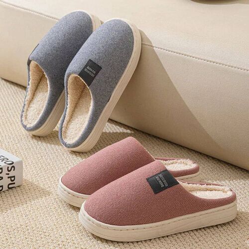 Slippers For Autumn Winter Thick Sole Mens Cotton Slippers