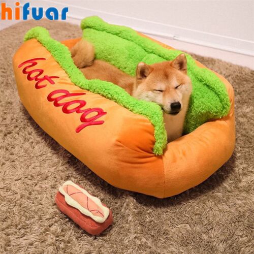 Hot Dog Design Pet Beds Removable Soft Mat Sofa Cute Puppy C