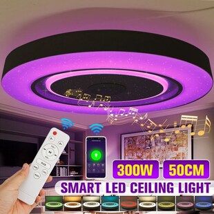 300W 50cm Modern RGB LED Ceiling Lights Home Lighting APP bl