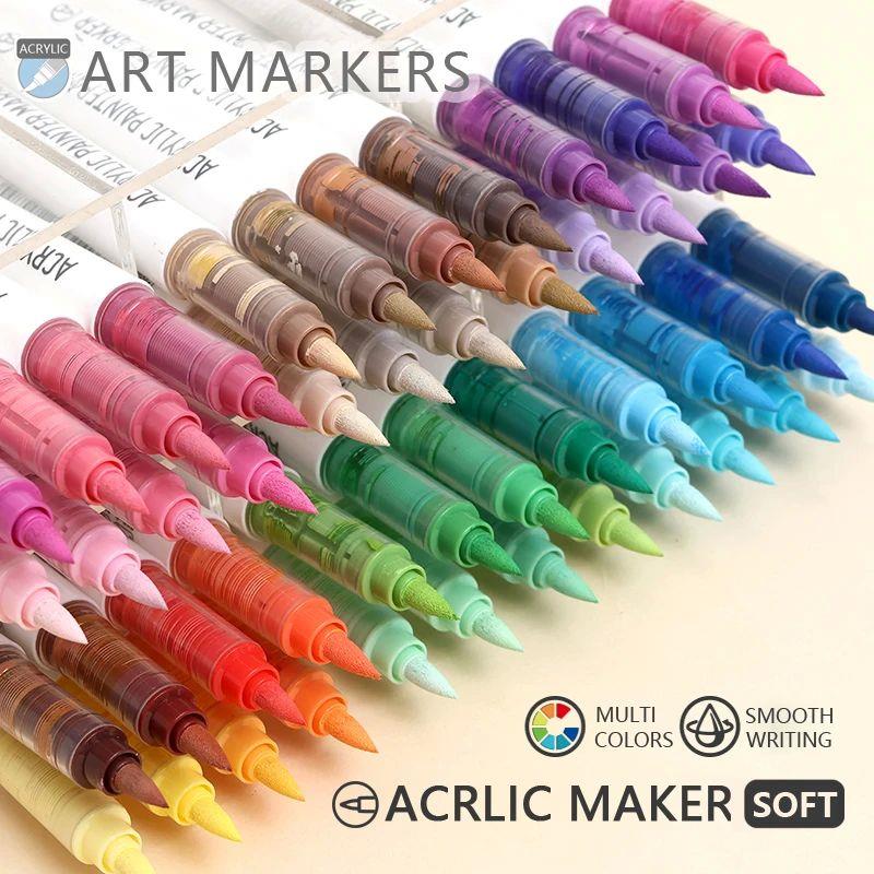 9 Colors/Box Multicolor Acrylic Marker Pen Set Automatic Ink图片