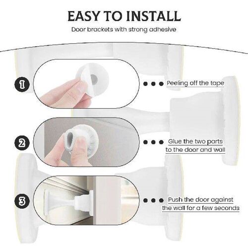 3Pcs Silicone Door Stopper Self Adhesive Door Stop Bumper