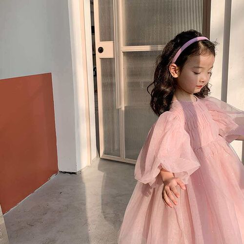Emo Bei Bei Knocked Fry ~ Childrens Puffy Yarn Dress Girls