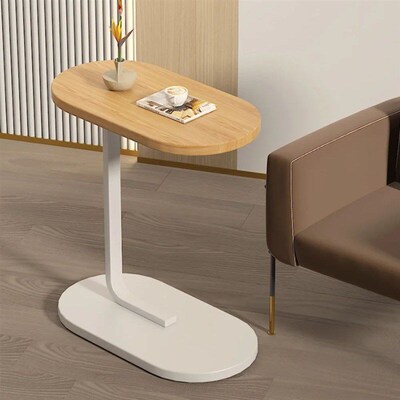 Movable Home Living Room Side Table C-Shaped Nightstand End