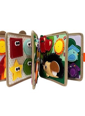 Montessori Toy Busy Board Giraffe Busy Book for Baby 1 2 3 A