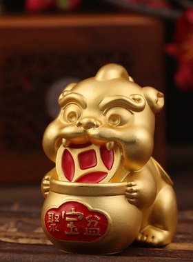 黄铜貔貅摆件招财聚宝盆貔貅家居饰品书房办公桌面装饰开业礼品